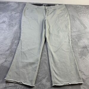 Wit & Wisdom Jeans Womens 22W Gray Ab-solution High Rise Raw Hem Stretch Denim